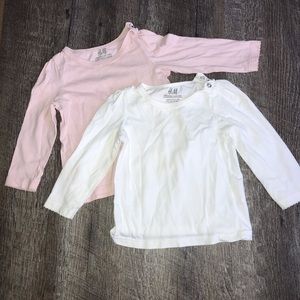 H&M infant girl long sleeve top lot